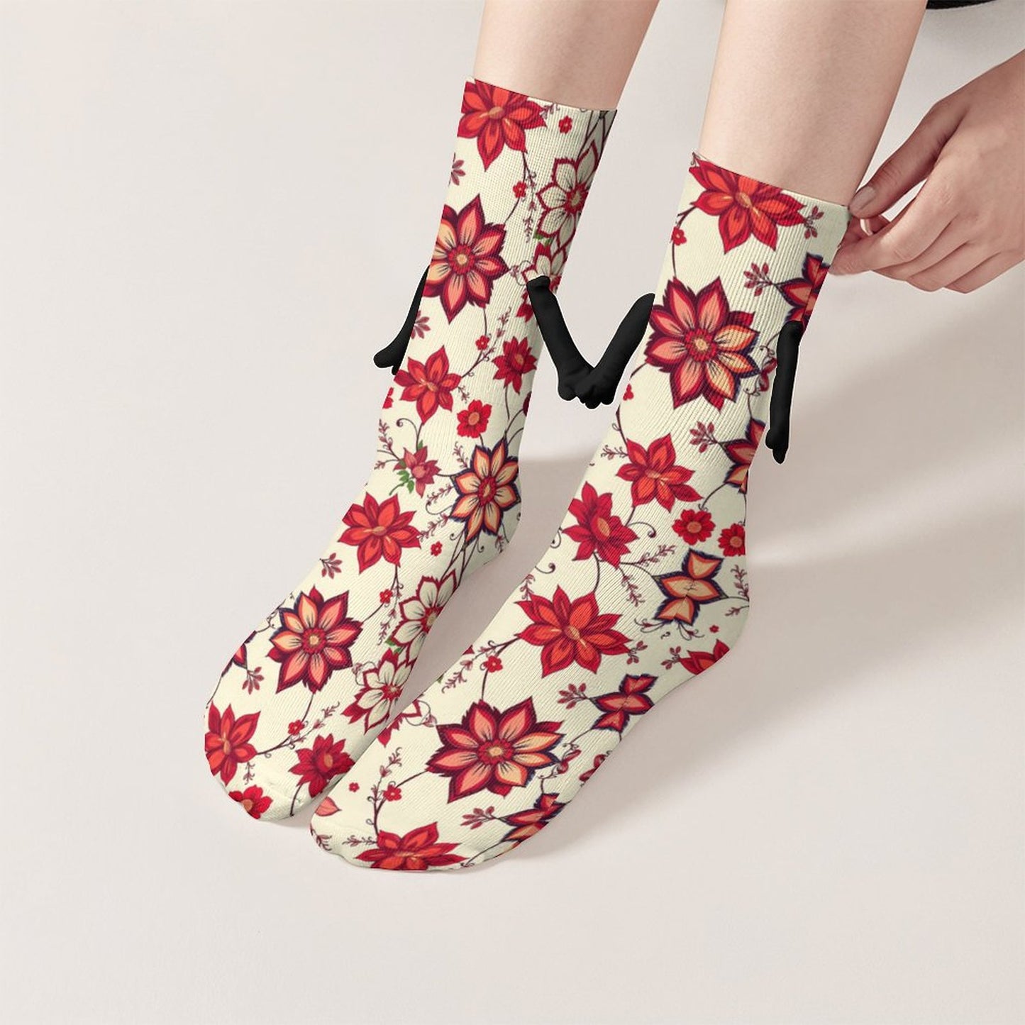 Munsieur Design Buddy Socks Magnetic Holding Hands Funny Socks accessories