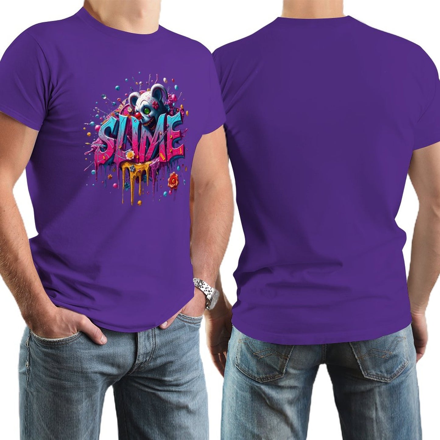 Munsieur New Skool Tee for Men – "Slime" Graphic Streetwear Tee