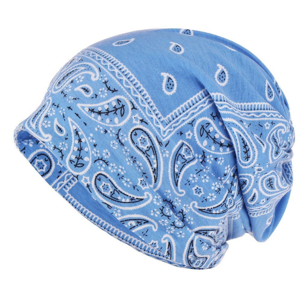 Bandanna Print Soft, Thin Cotton Men And Women Printed Paisley Pattern Fashion Sleeve Hat
