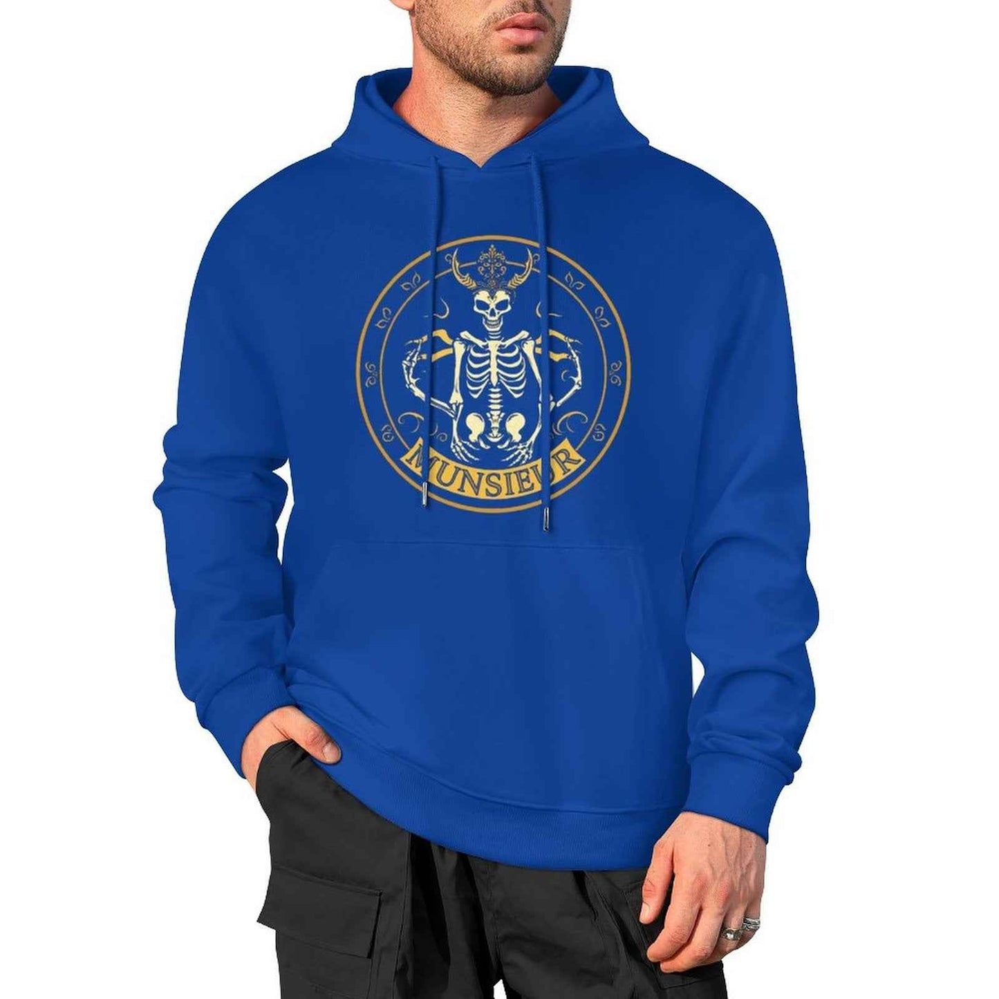 Munsieur Shadow Reaper: Luxe Skull Hoodie for Men - Munsieur