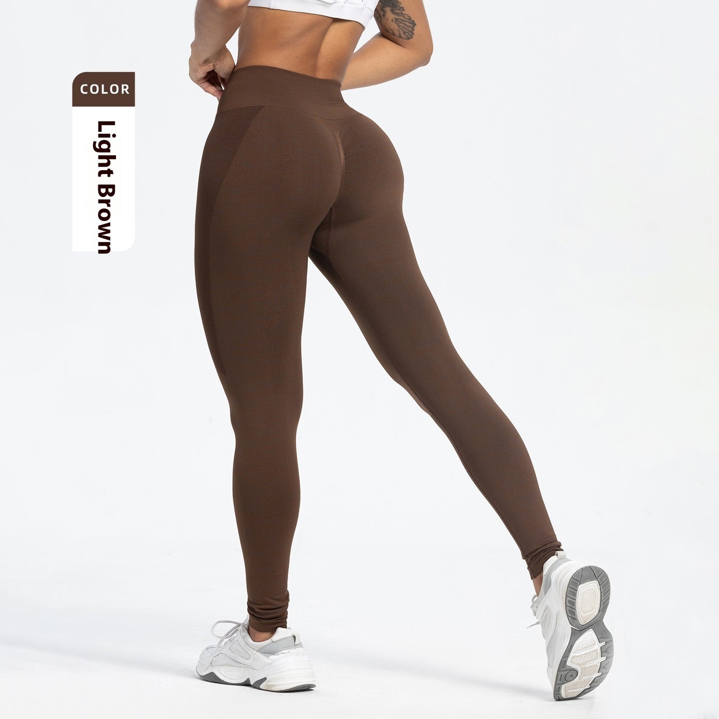 Women's Sports Fitness Seamless Hip Raise High Waist Yoga Leggings