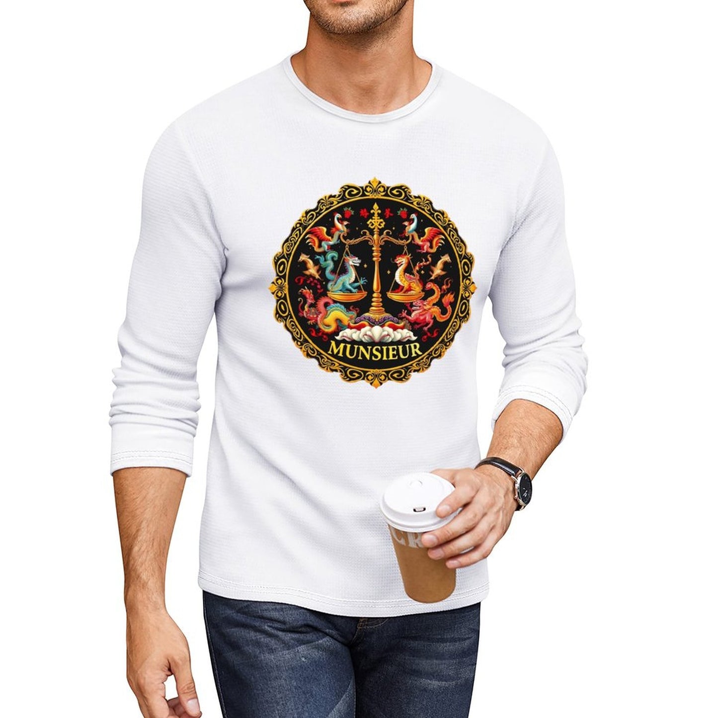 Munsieur Long Sleeve Tee for Men: Versatile, Timeless, and Always On Point - Munsieur