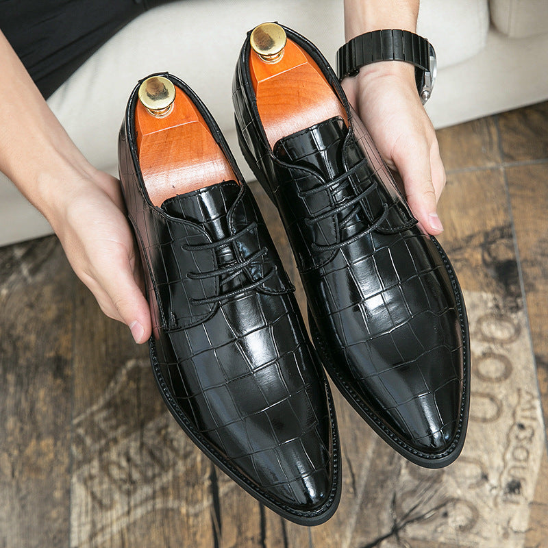 Plus Size Pointed Leather Shoes Fashion Men's