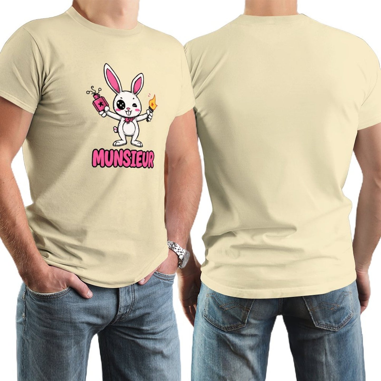 Munsieur Tee for Men Easter Bunny Collection "Strike" Designer Tee