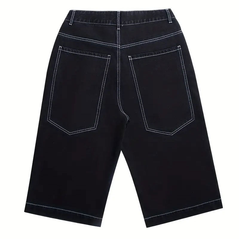 Men's Loose Hip Hop Seven Points Denim Shorts
