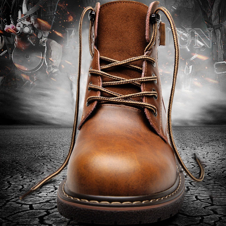 British Men Fleece-lined Martin Striders Casual Mid-top