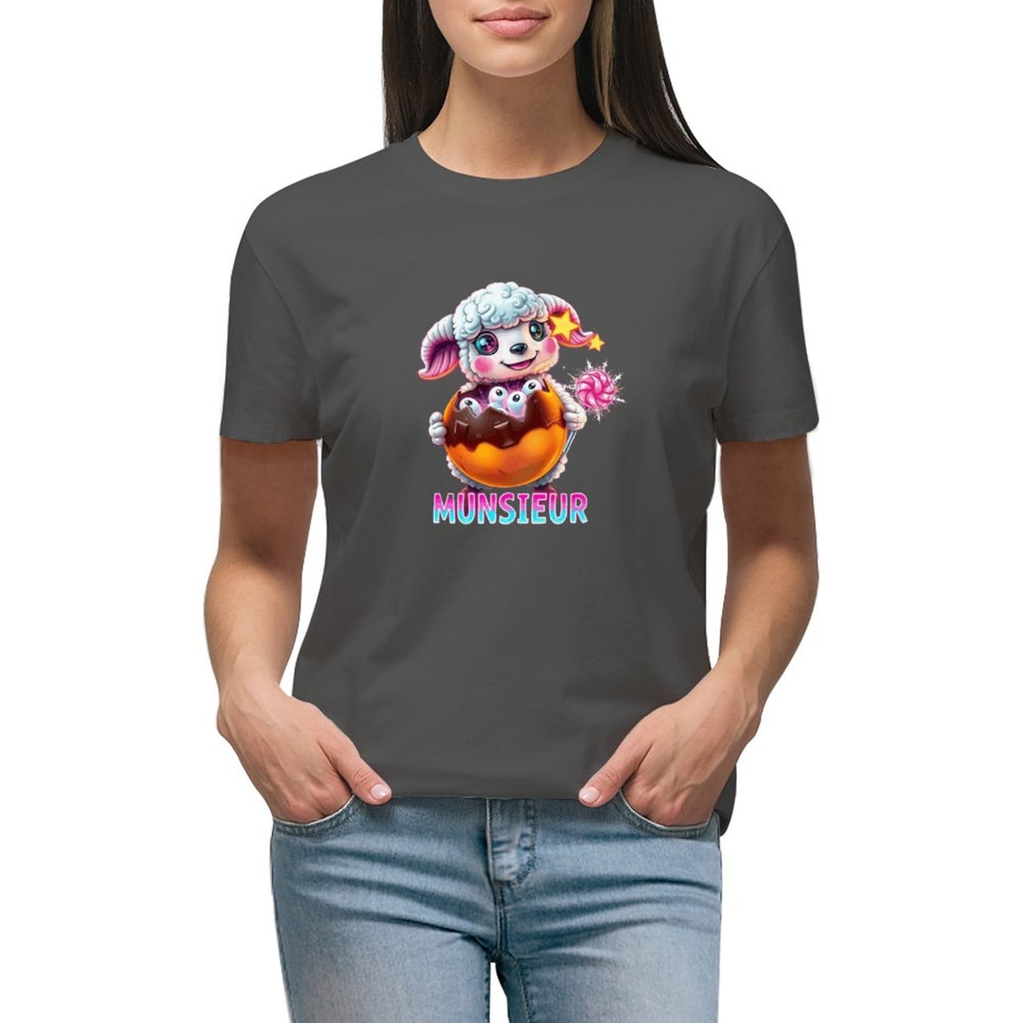 Munsieur Brand Designer T-shirt for Women "Lil Bo" Streetwear for Her