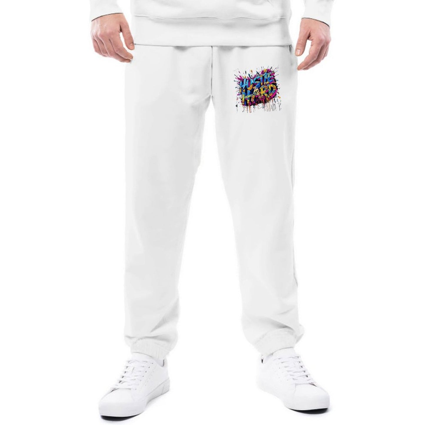 Joggers for Men Crown Co.π "Hustle Hard" Streetwear Comfortable Joggers