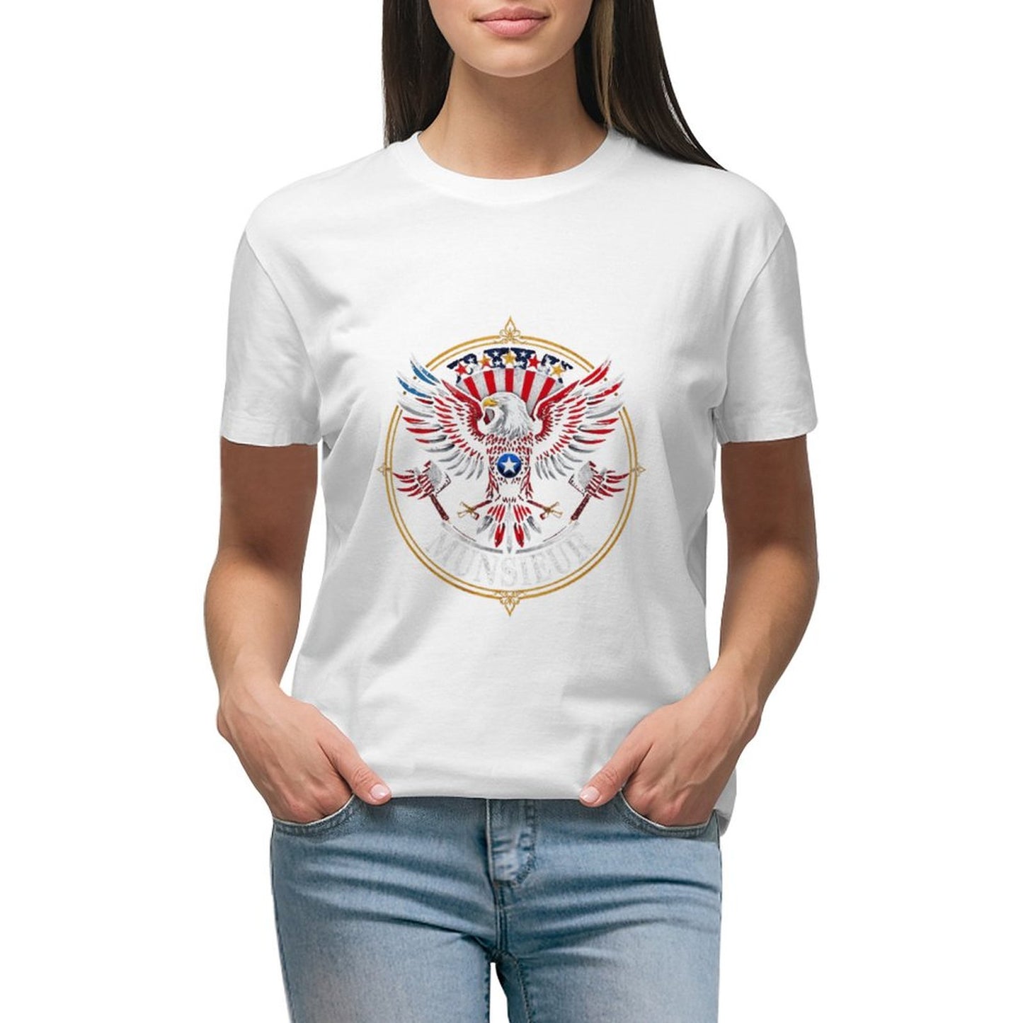 Munsieur Women's T-shirt "Presidential" Unbelievable Comfort Independence Day Collection