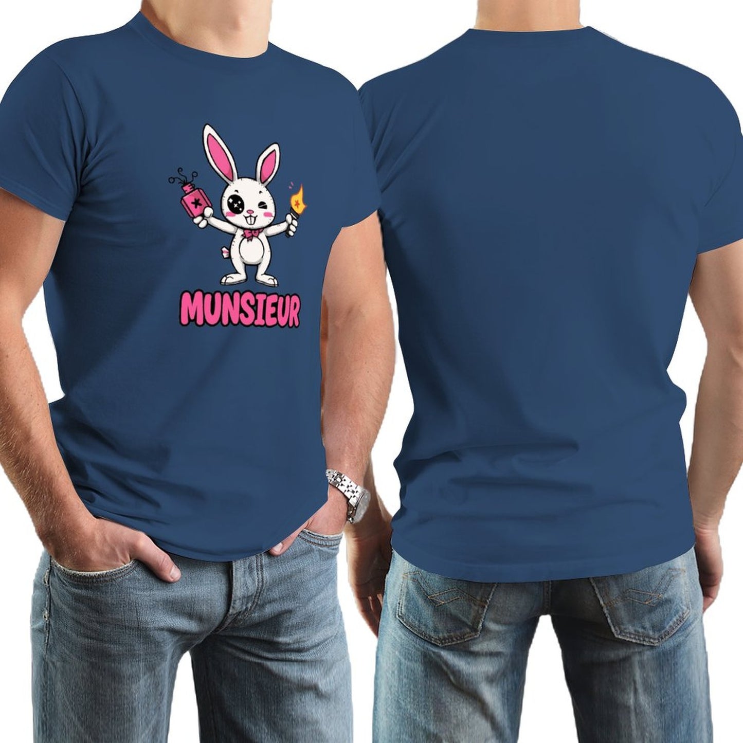 Munsieur Tee for Men Easter Bunny Collection "Strike" Designer Tee