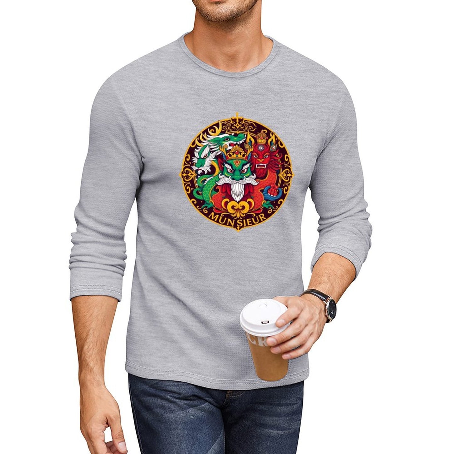 Munsieur Long Sleeve Tee for Men: The Perfect Balance of Casual and Refined - Munsieur