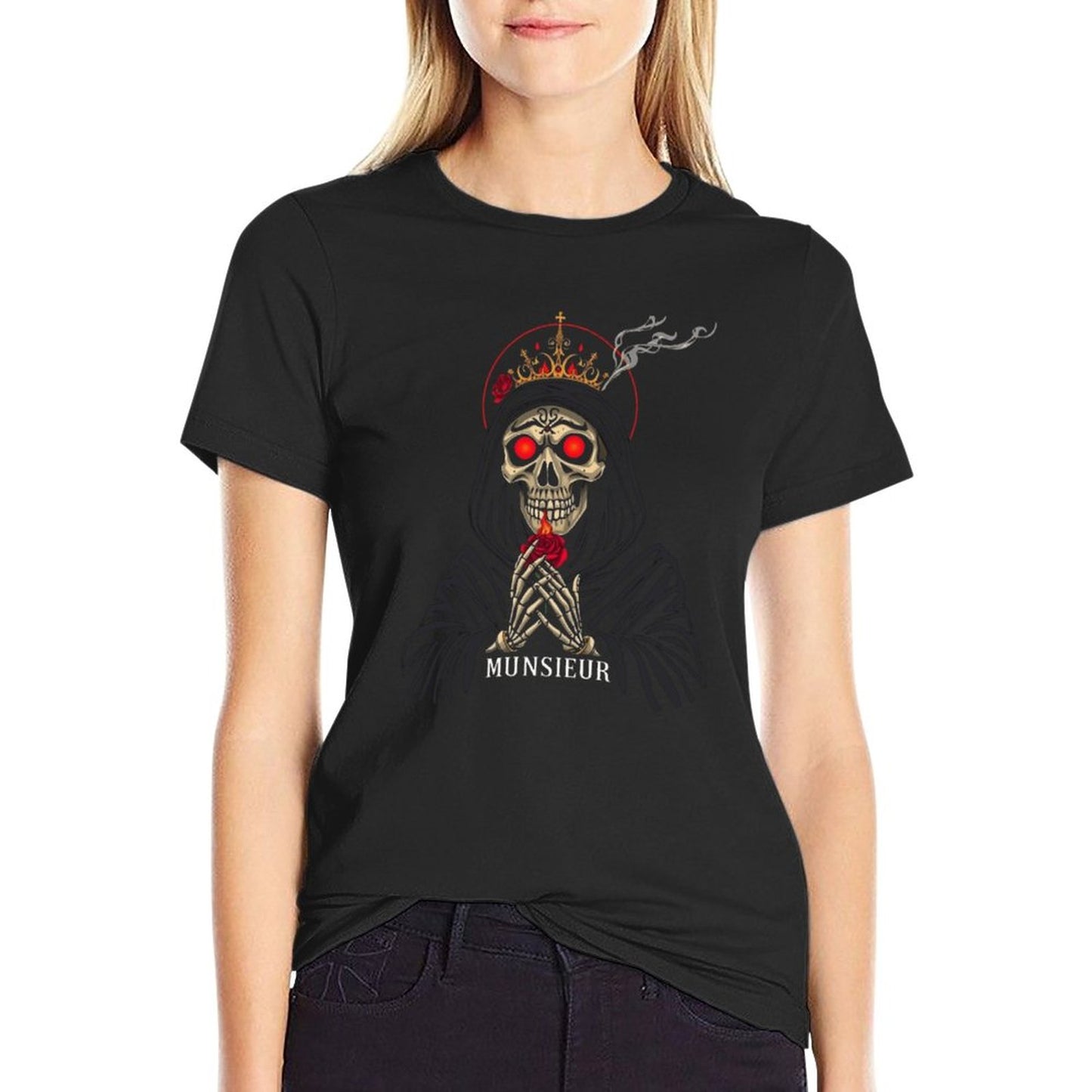 **SALE** Munsieur Men's Tee Cotton "Reaper Smoke" Comfortable Tee for Men