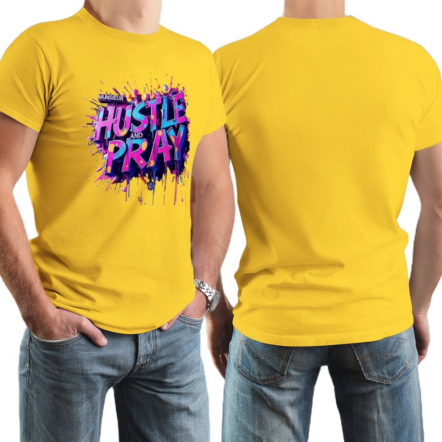 Munsieur Men's Tee "Hustle and Pray"