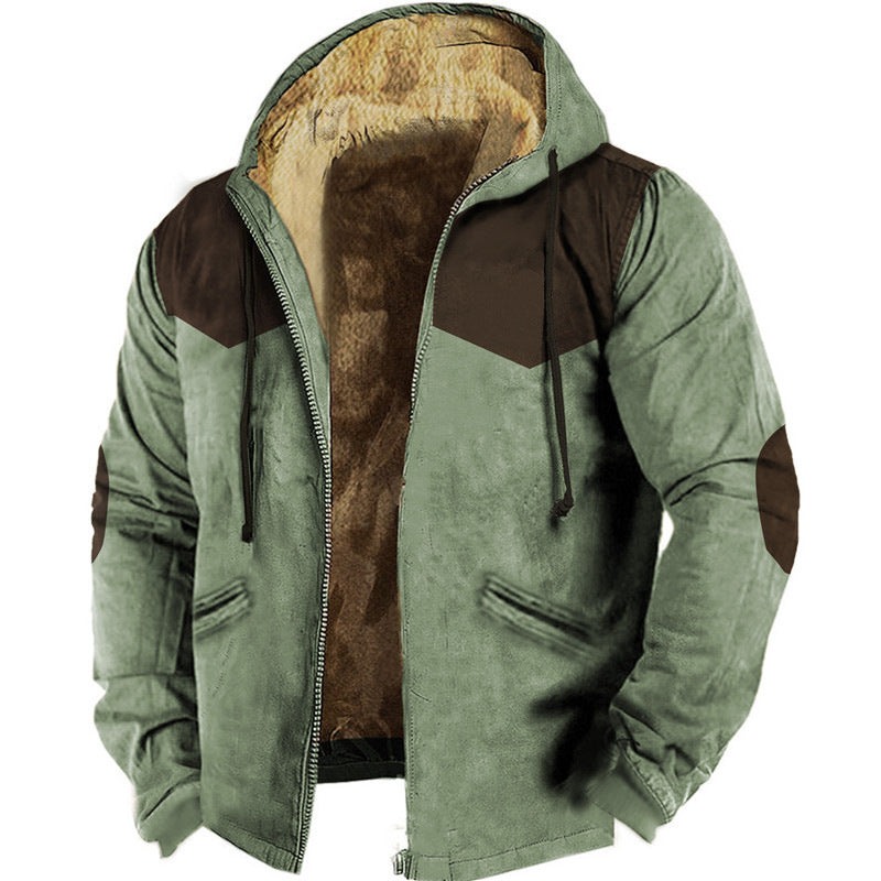 3D Printed Hood Lining Cotton-padded Coat