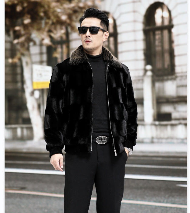 Fur Coat Men's Clothing Real Mink Skin
