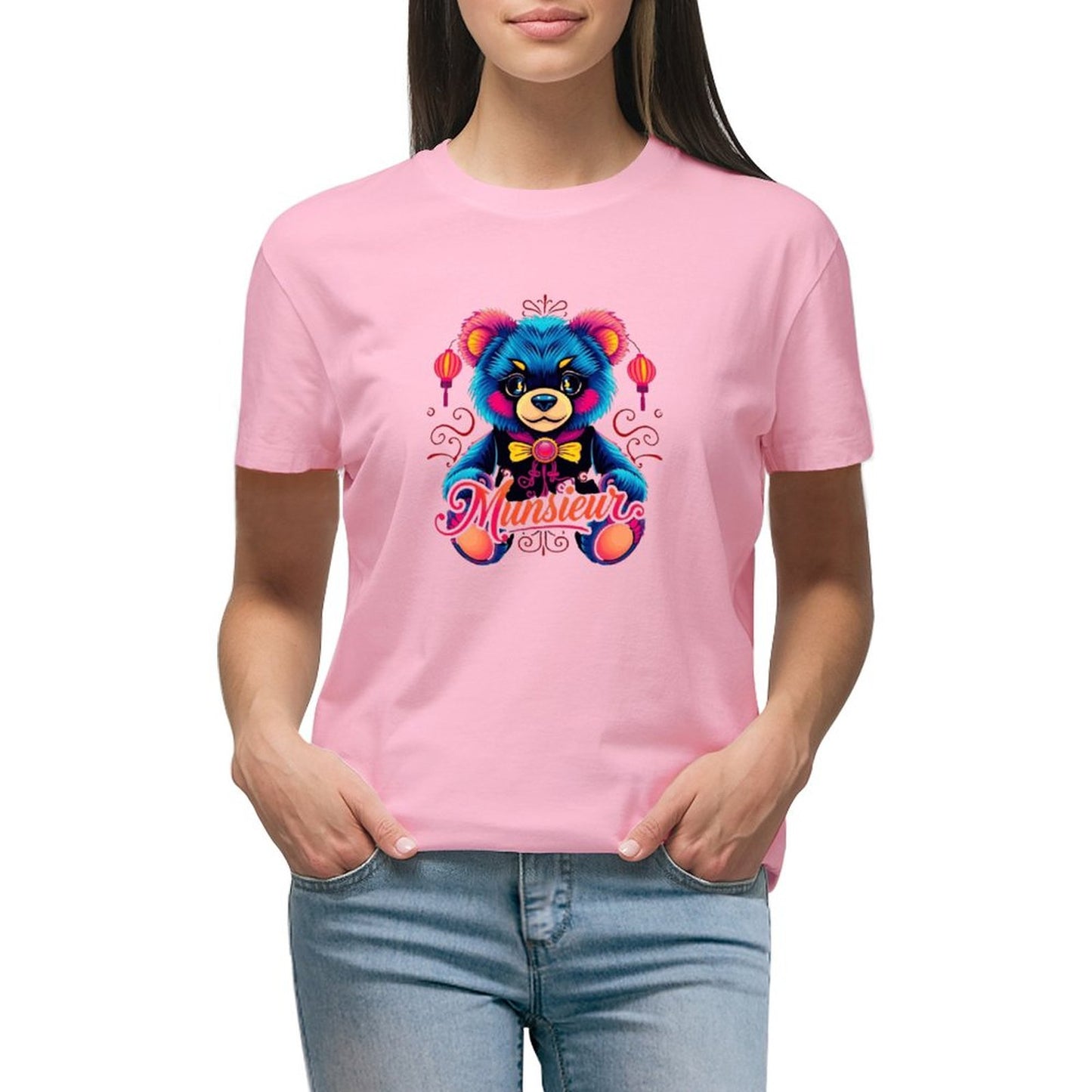 Munsieur Brand T-shirt Chinese Bear Streetwear Design