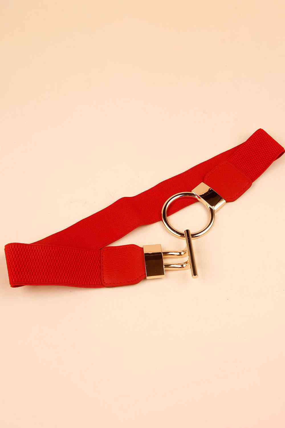 Circle Shape Buckle Zinc Alloy Buckle PU Leather Belt - Munsieur