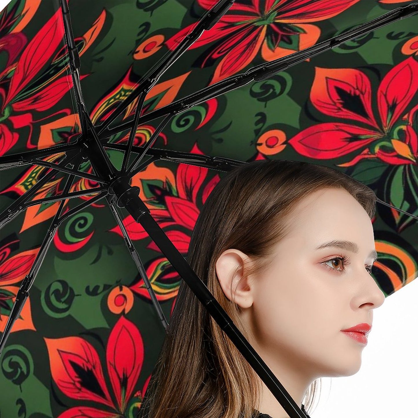 Munsieur Automatic Umbrella with Custom Print Inside Pattern