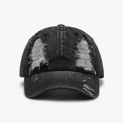 Distressed Cotton Baseball Cap - Munsieur