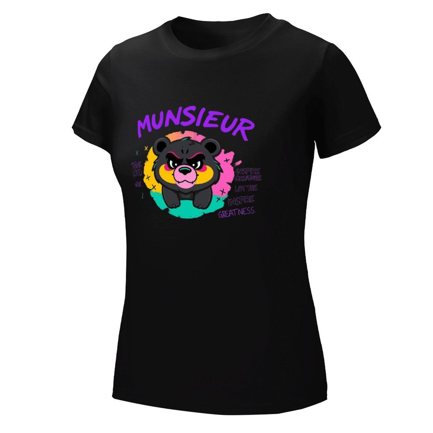 Women's Munsieur T-shirt "Think Loud" Teddy Bear T-shirt