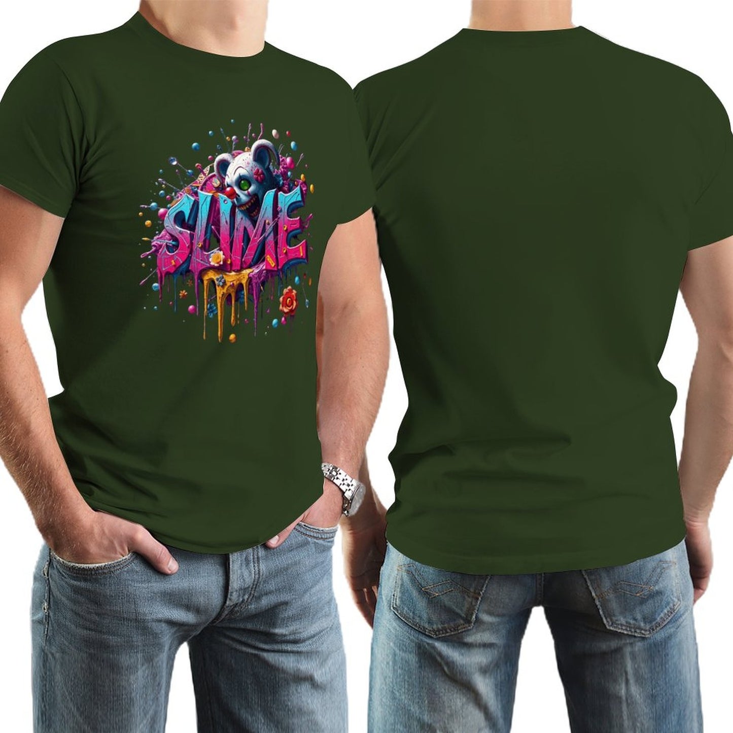 Munsieur New Skool Tee for Men – "Slime" Graphic Streetwear Tee