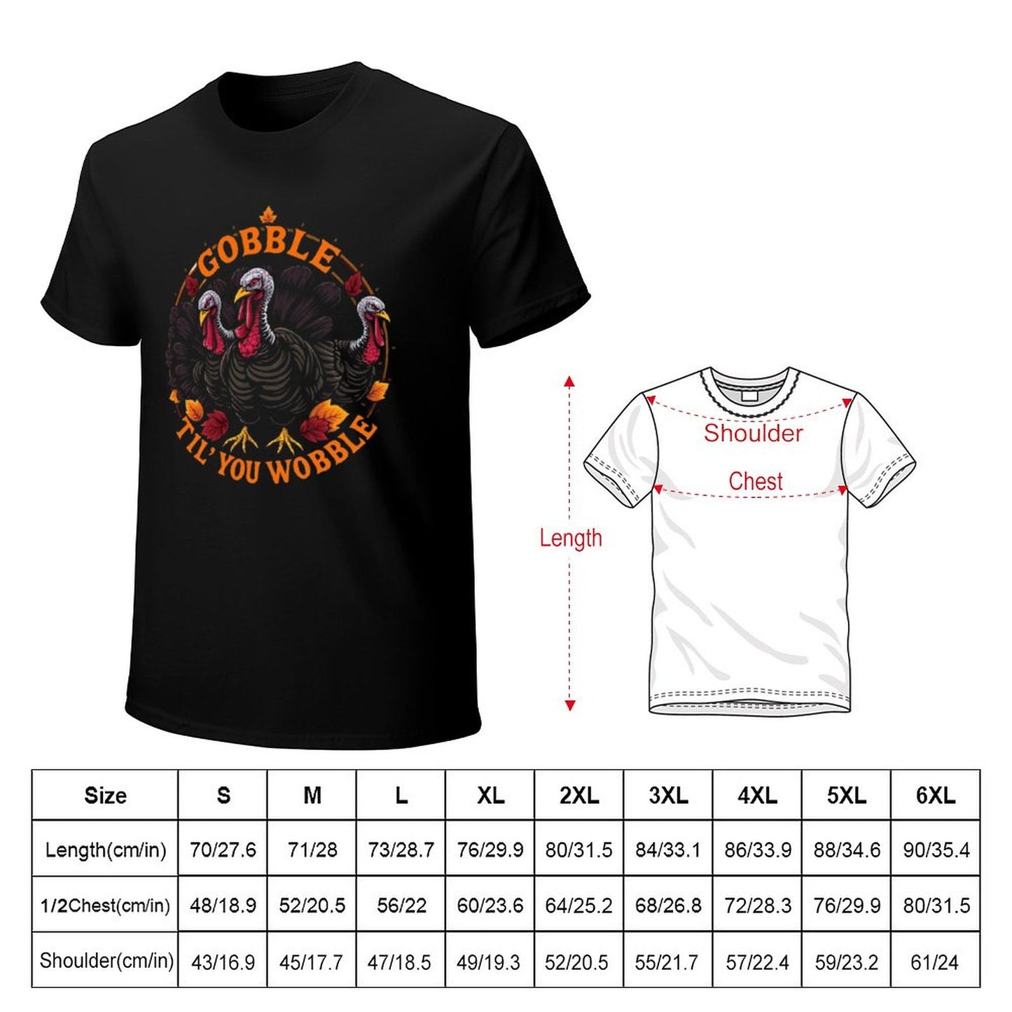 **SALE** Munsieur Men's Tee Thanksgiving Collection "Gobble Til' You Wobble"