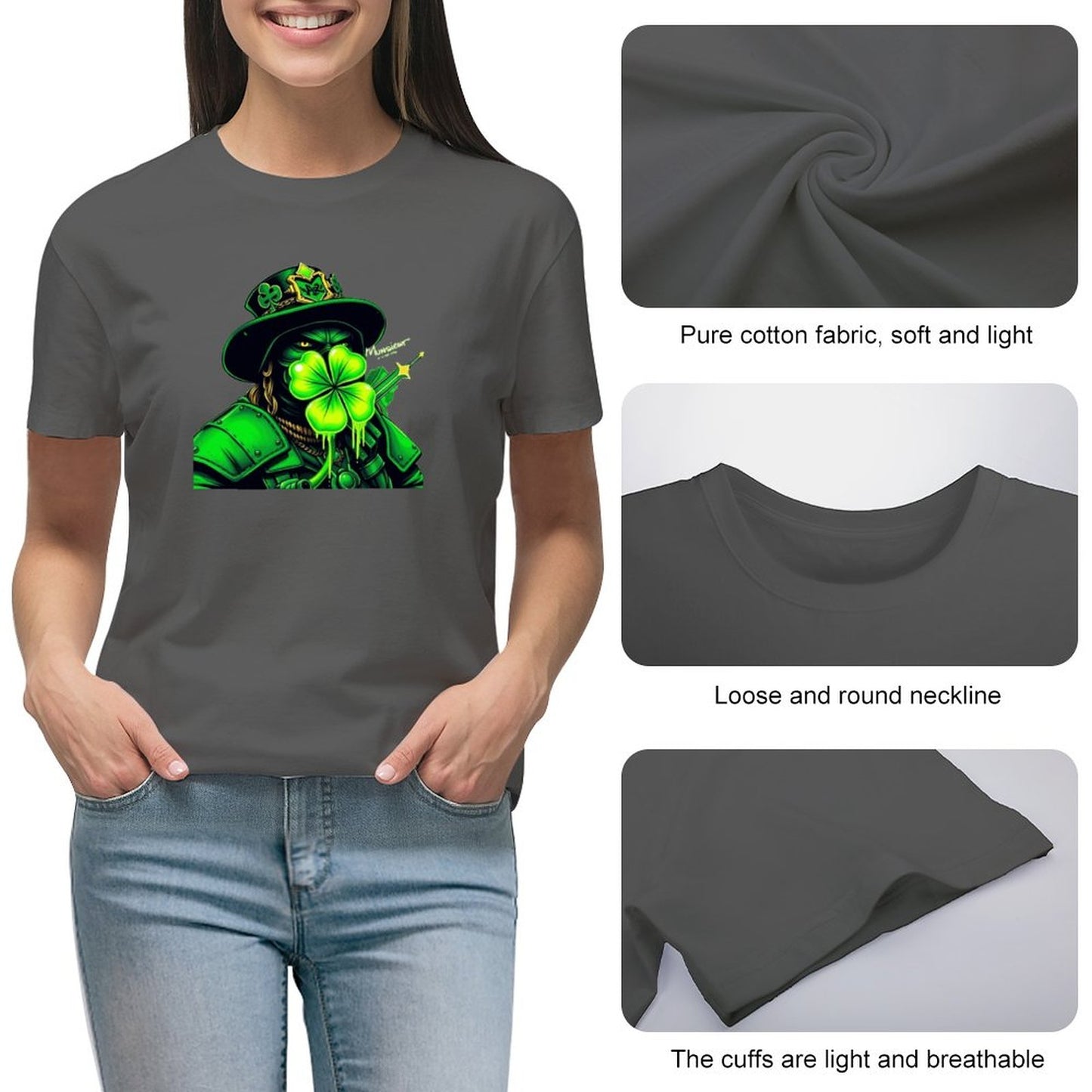St. Patrick's Day Collection Women's Munsieur Clover Gang T-shirt