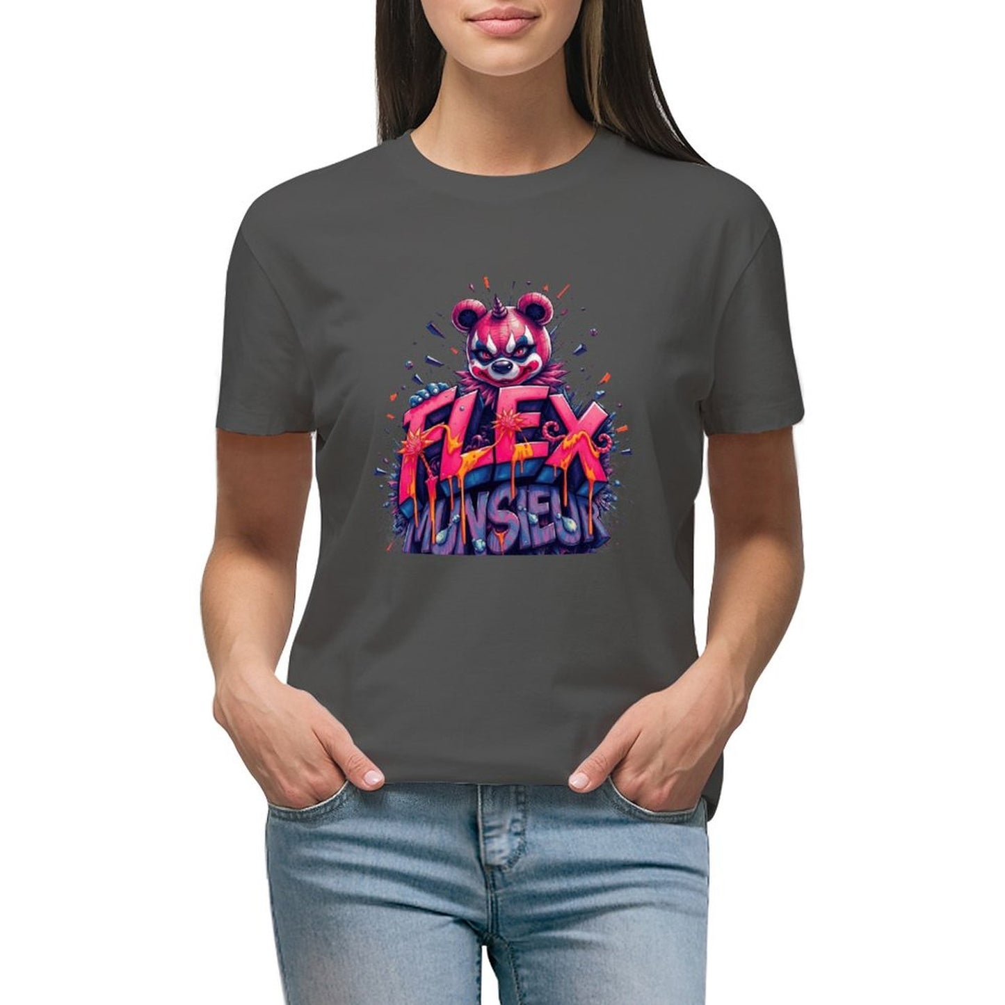 **Sale** Women's Munsieur T-shirt "Flex" Streetwear for Her