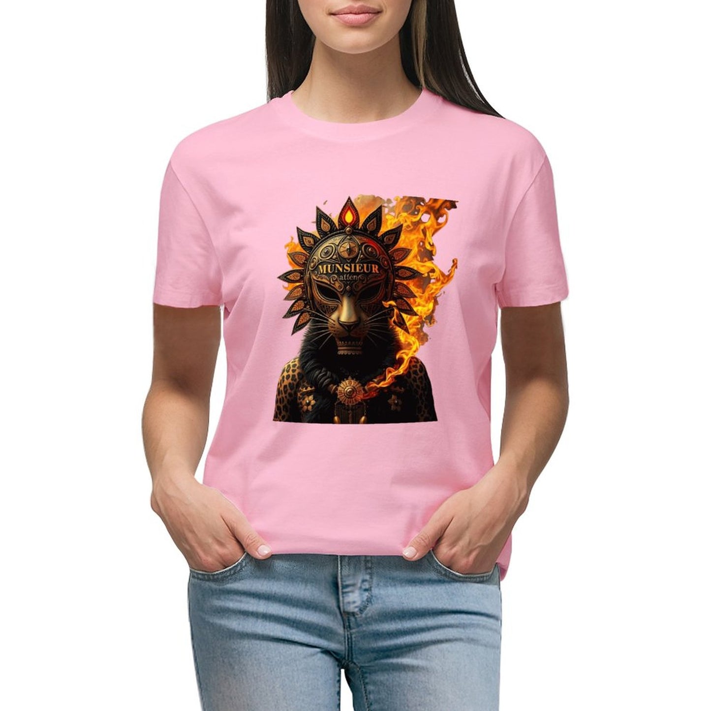 Lost Tribe of Munsieur T-Shirt for Women "Lioness" (High Definition & Front Printing)