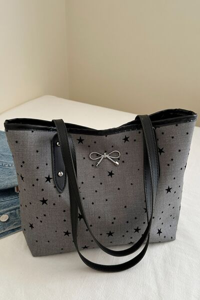 Bow Trim Polyester Tote Bag - Munsieur