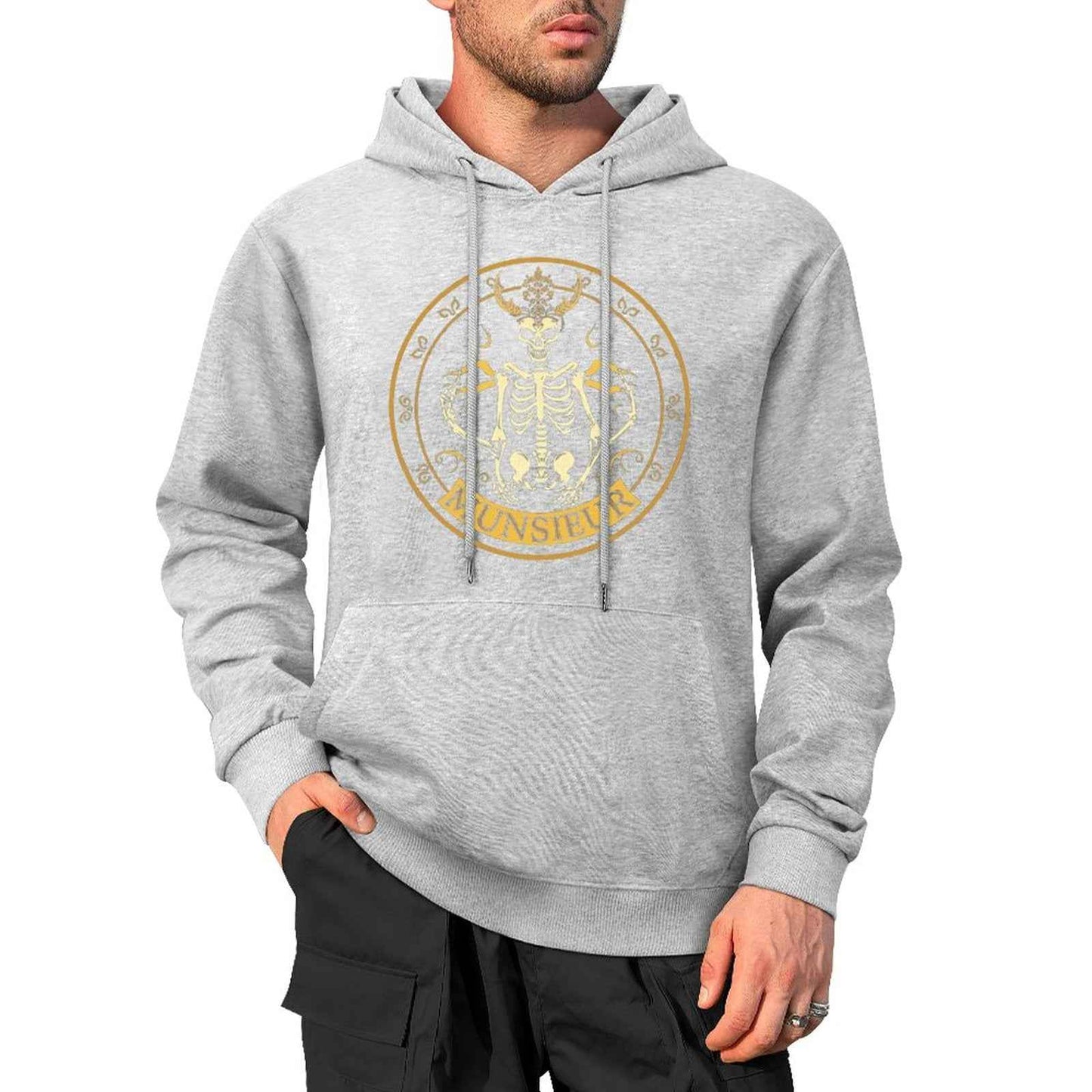 Munsieur Shadow Reaper: Luxe Skull Hoodie for Men - Munsieur