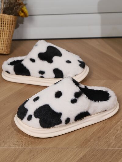 Animal Print Faux Fur Slippers - Munsieur