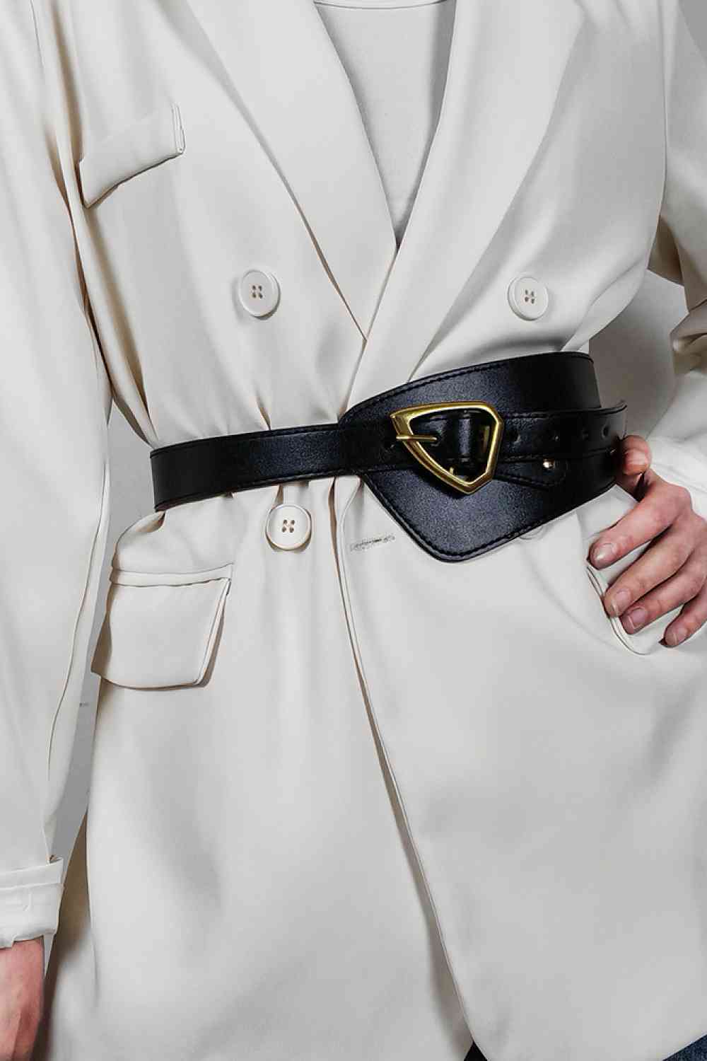 Irregular PU Leather Belt - Munsieur