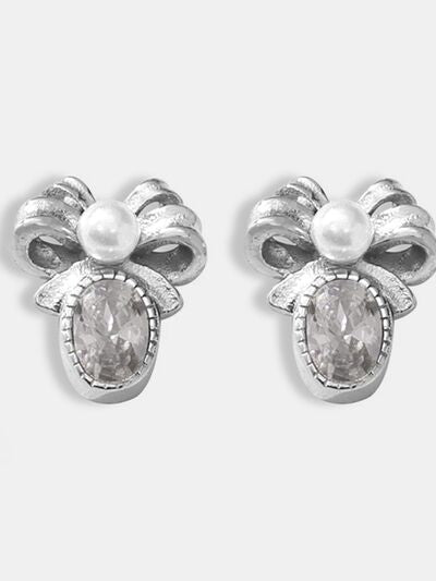 Titanium Bow Stud Earrings - Munsieur