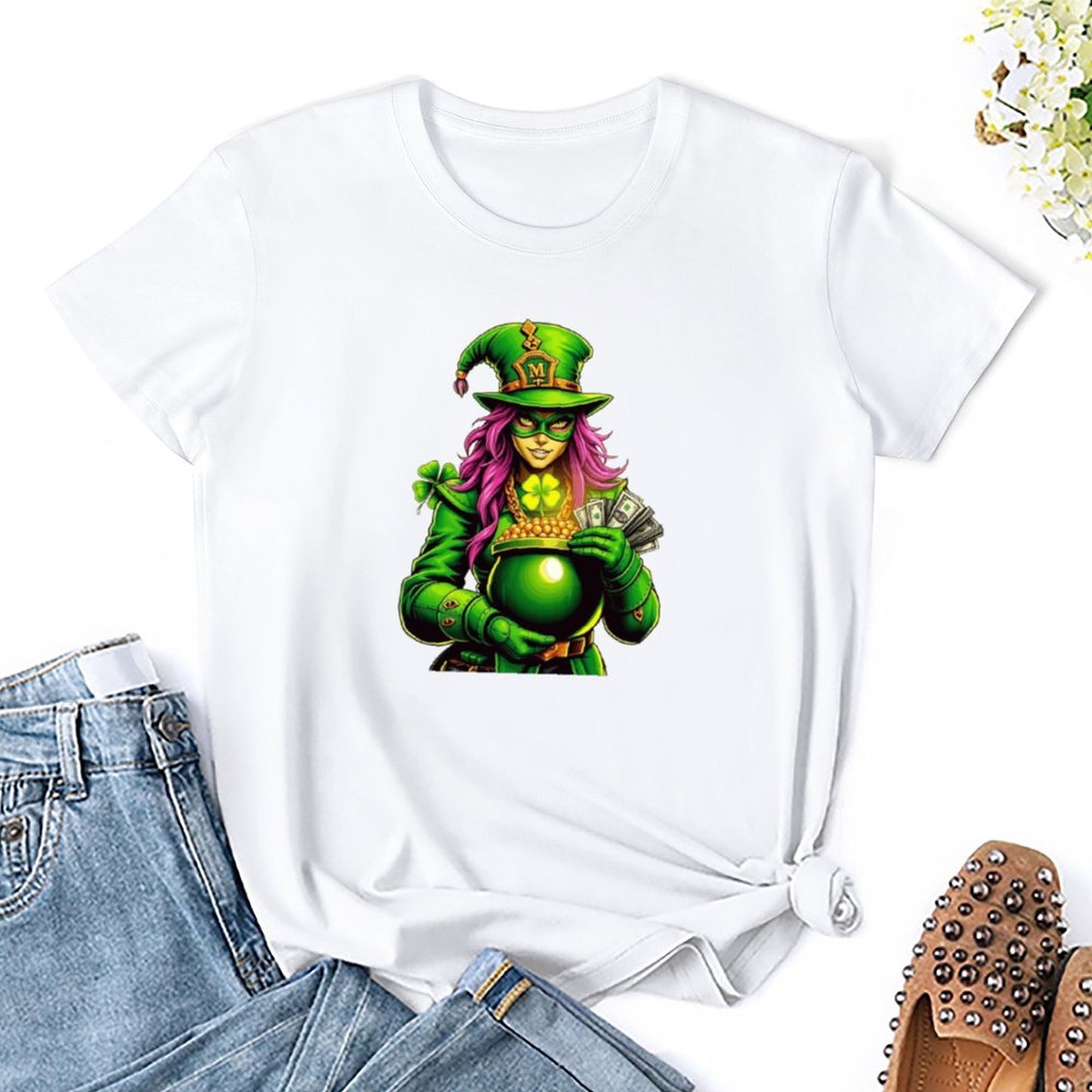 St. Patrick's Day Collection Leprechaun Mafia "Kimberly" T-shirt for Women
