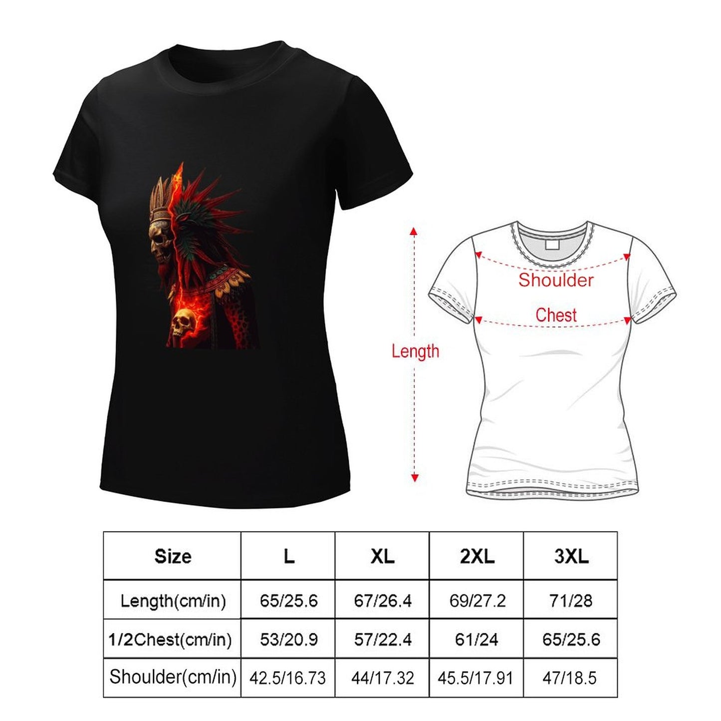 Lost Tribe of Munsieur T-Shirts for Women "Chief Kicka" (High Definition & Front Printing)