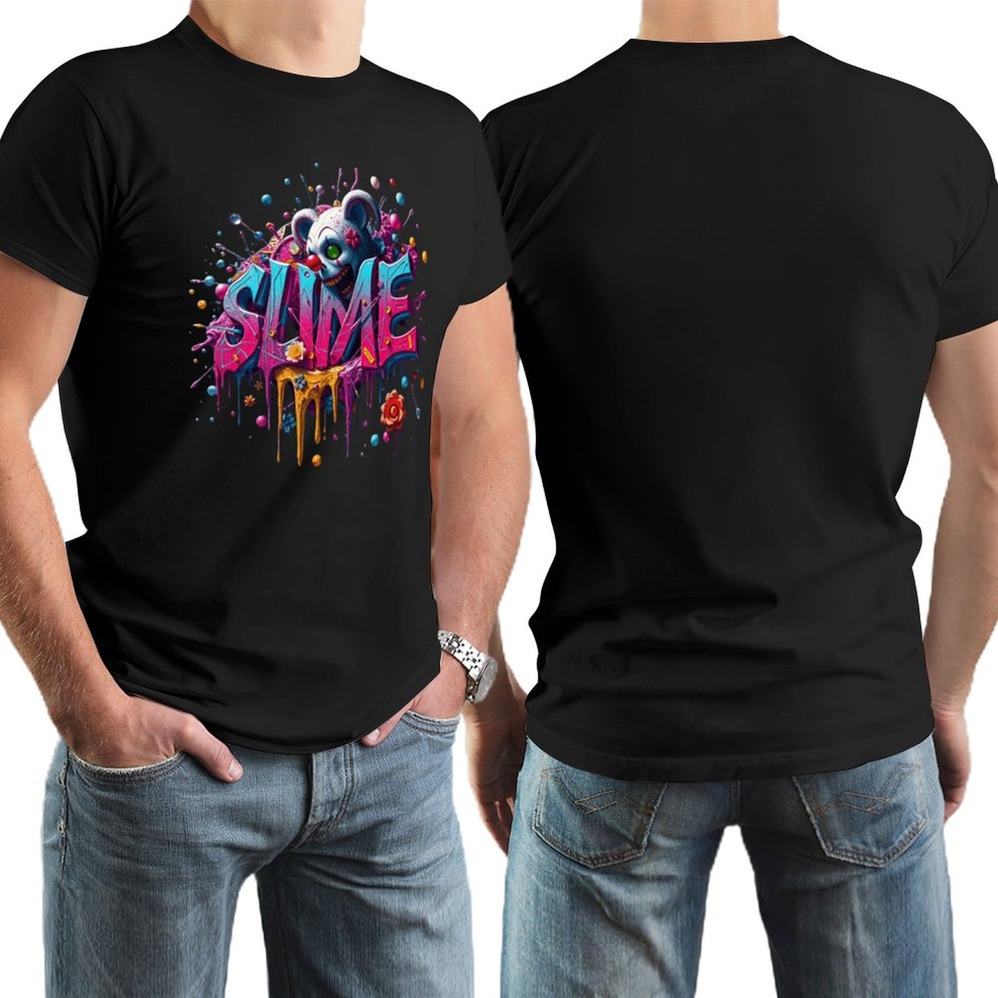 Munsieur New Skool Tee for Men – "Slime" Graphic Streetwear Tee