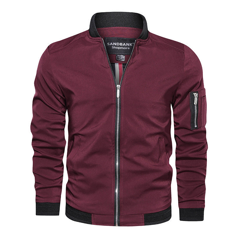 Men's Casual Baseball Sports Coat Slim Fit