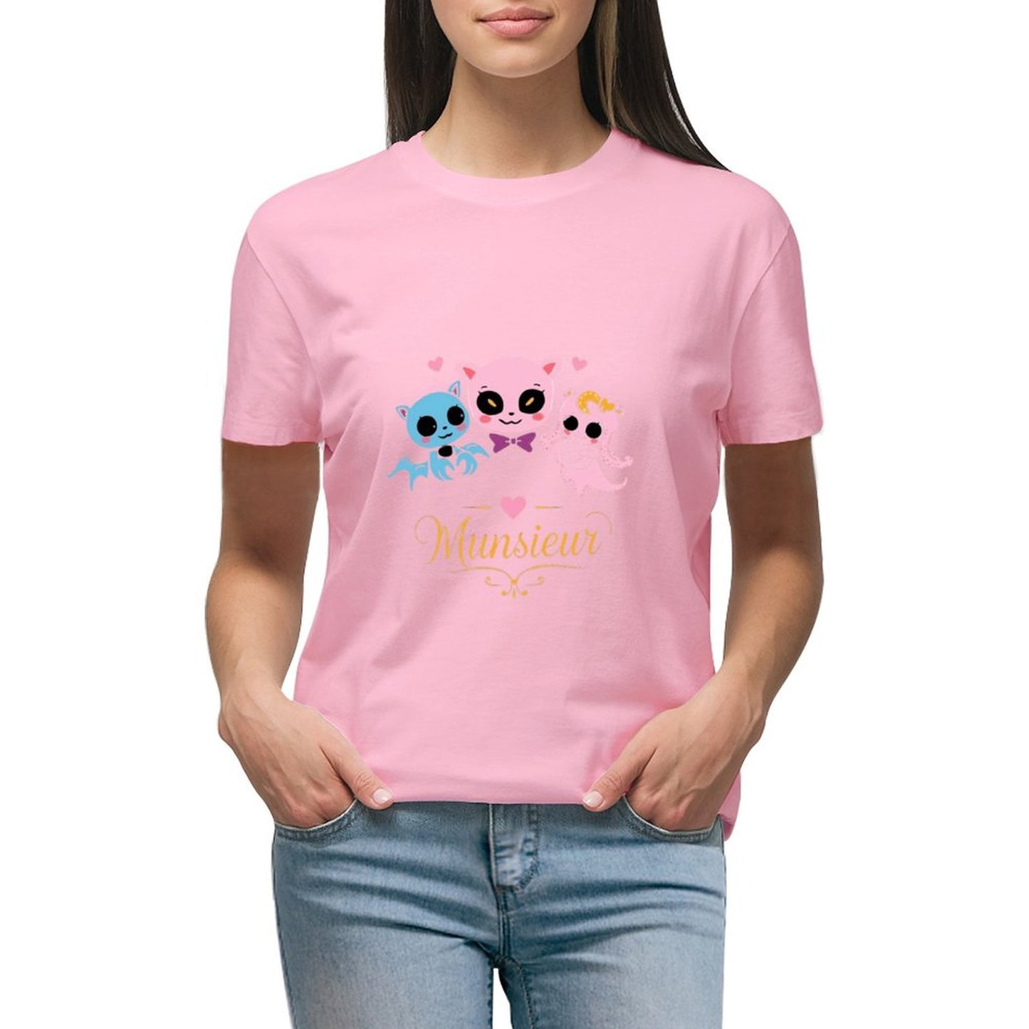 Women's Munsieur T-shirt Valentine's Day Collection "Vampire Friends" Designer Streetwear for Her