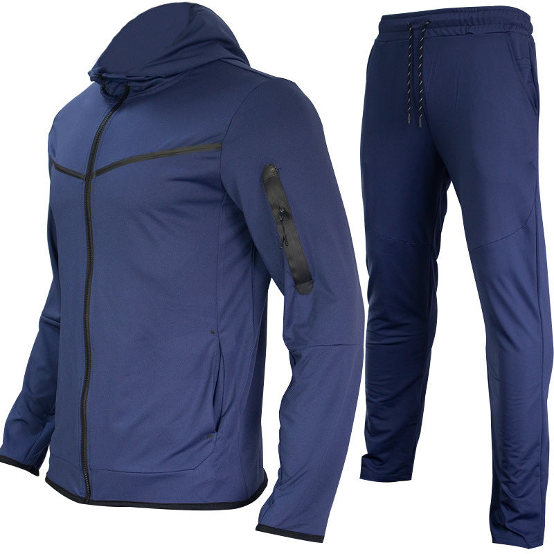Popular Casual Color Matching Men's Joggers Set