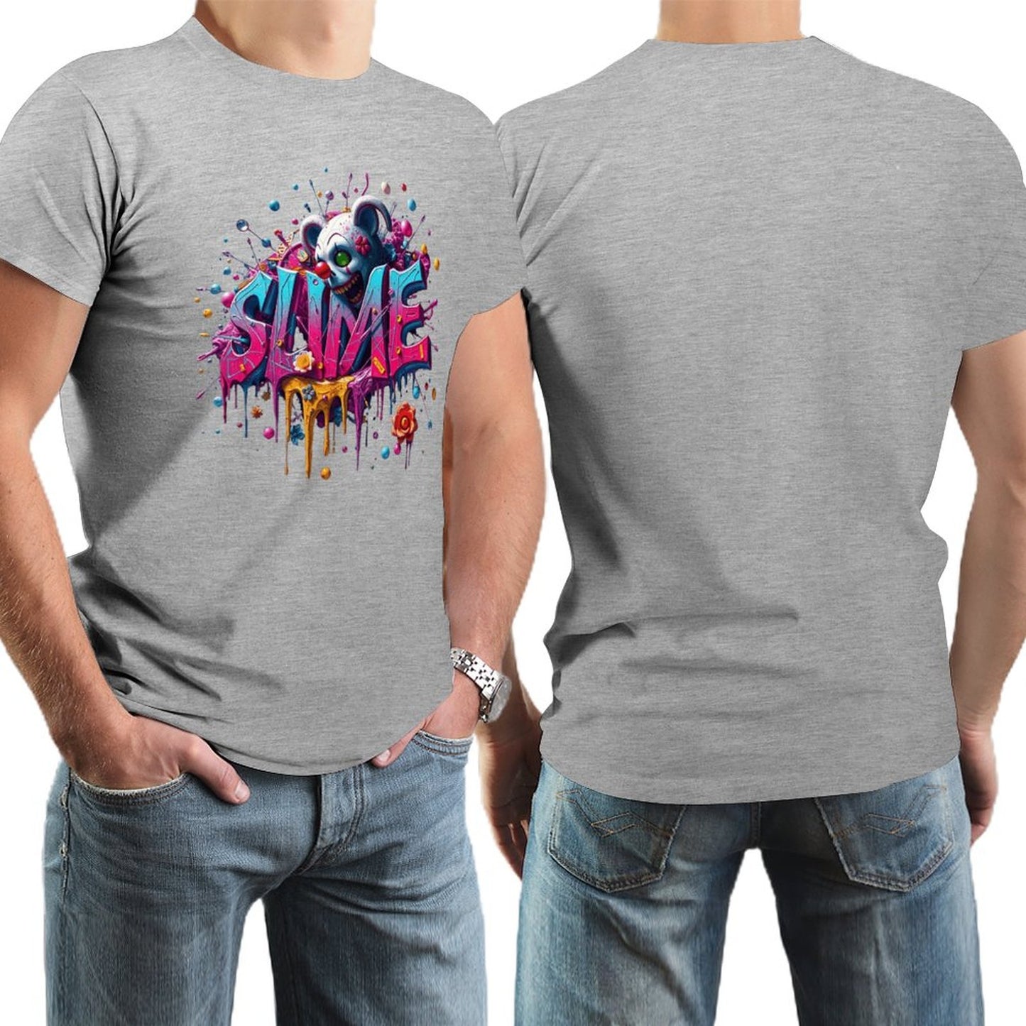 Munsieur New Skool Tee for Men – "Slime" Graphic Streetwear Tee