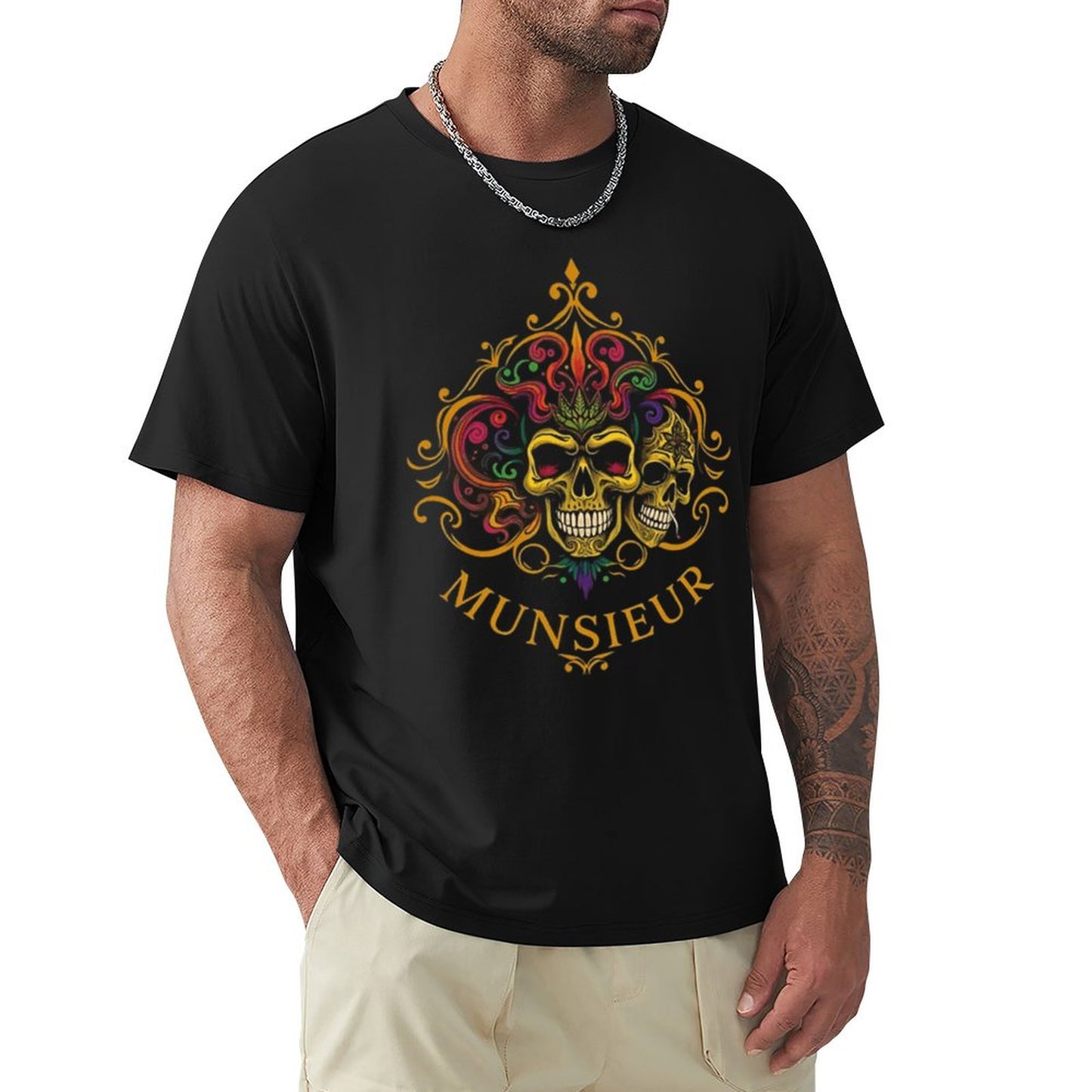 Men's Munsieur Brand Tee "Mardi Gras" Streetwear Design