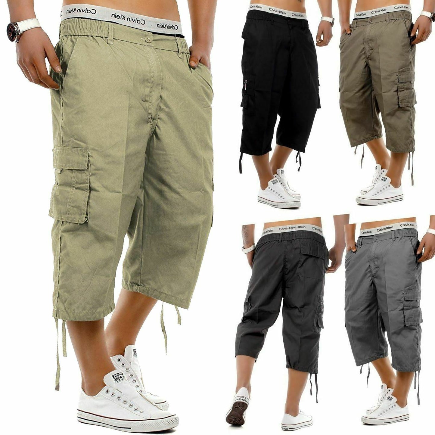 Summer Men's 7-point Multi-pocket Military Shorts Cross-border Style