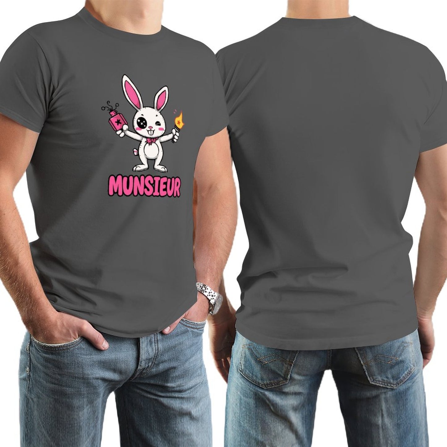 Munsieur Tee for Men Easter Bunny Collection "Strike" Designer Tee