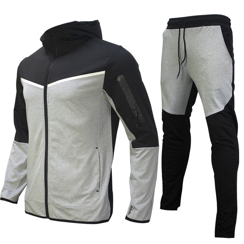 Popular Casual Color Matching Men's Joggers Set