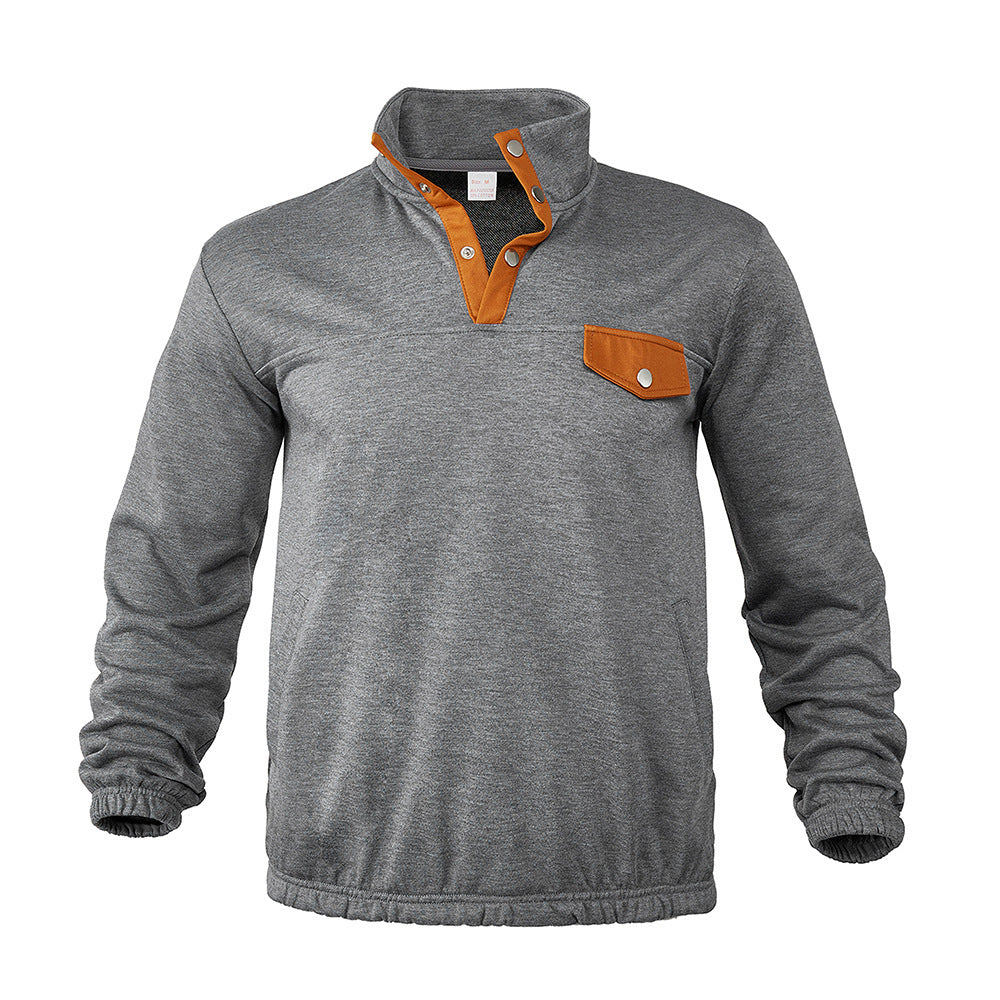 Men's Outdoor Contrast Color Casual Standard Collar Long Sleeve Hoodie - Munsieur