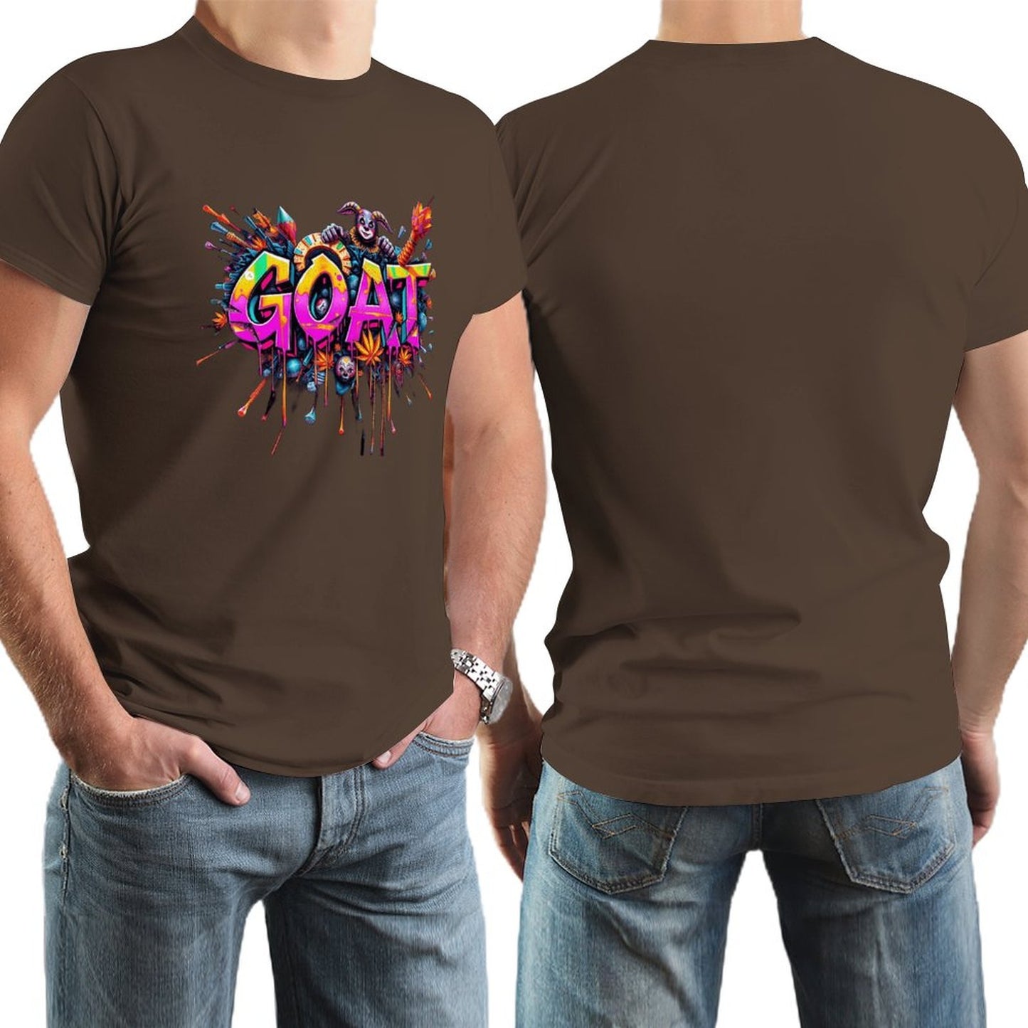 Munsieur New Skool Tee for Men – "GOAT" Elite Legacy Streetwear Tee