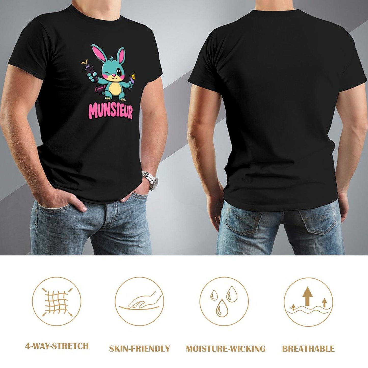 Munsieur Men's Tee Easter Collection "Blaze" Designer Tee for Easter