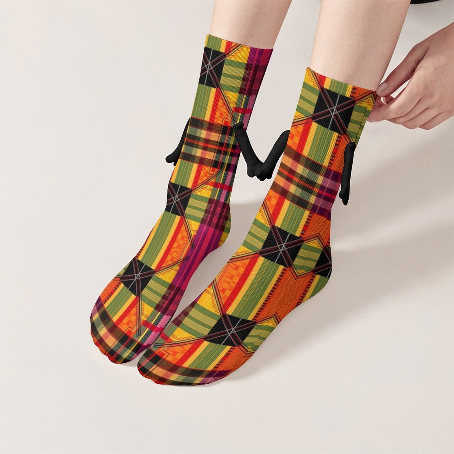 Munsieur Design Buddy Socks Magnetic Holding Hands Funny Socks accessories