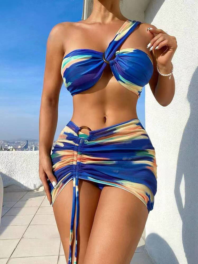Gradient Color Three-piece Bikini Lingerie Fashion